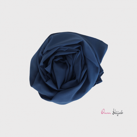 Hijab mousseline opaque bleu