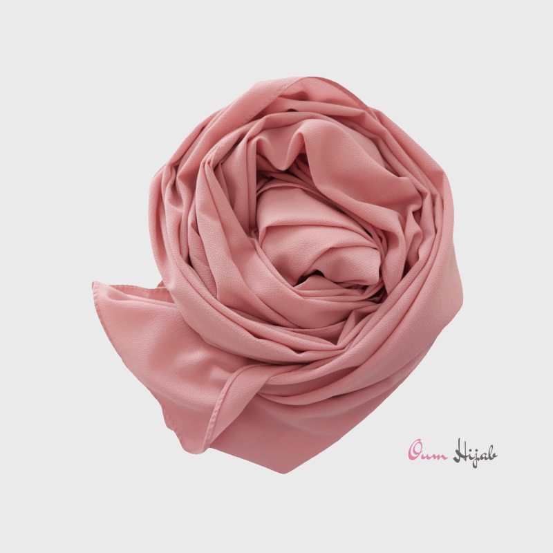hijab mousseline opaque rose www.oumhijab.com