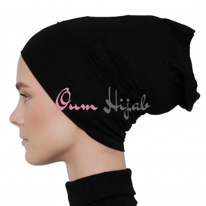 Bonnet tube sous-hijab noir