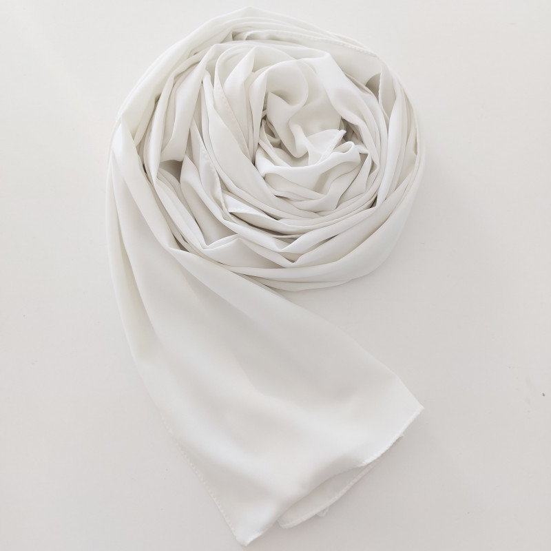 hijab soie de Médine Blanc floral