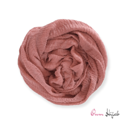 Hijab coton froissé vieux rose