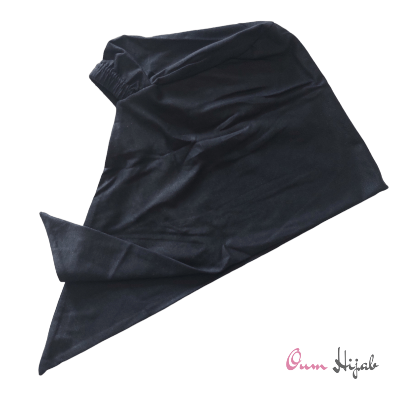 Bonnet à nouer sous hijab noir